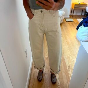 Zara off White tapered pants
